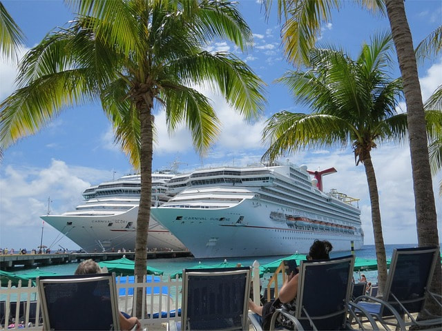 Two Carnival cruise ships